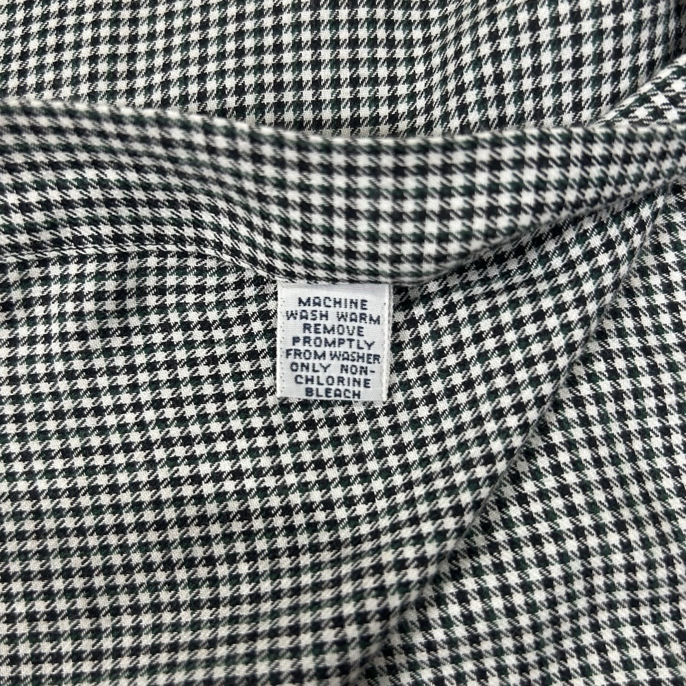 VTG Polo Ralph Lauren Mens XL Black Green Check Long‎ Sleeve Button Up GI Shirt - Picture 6 of 6